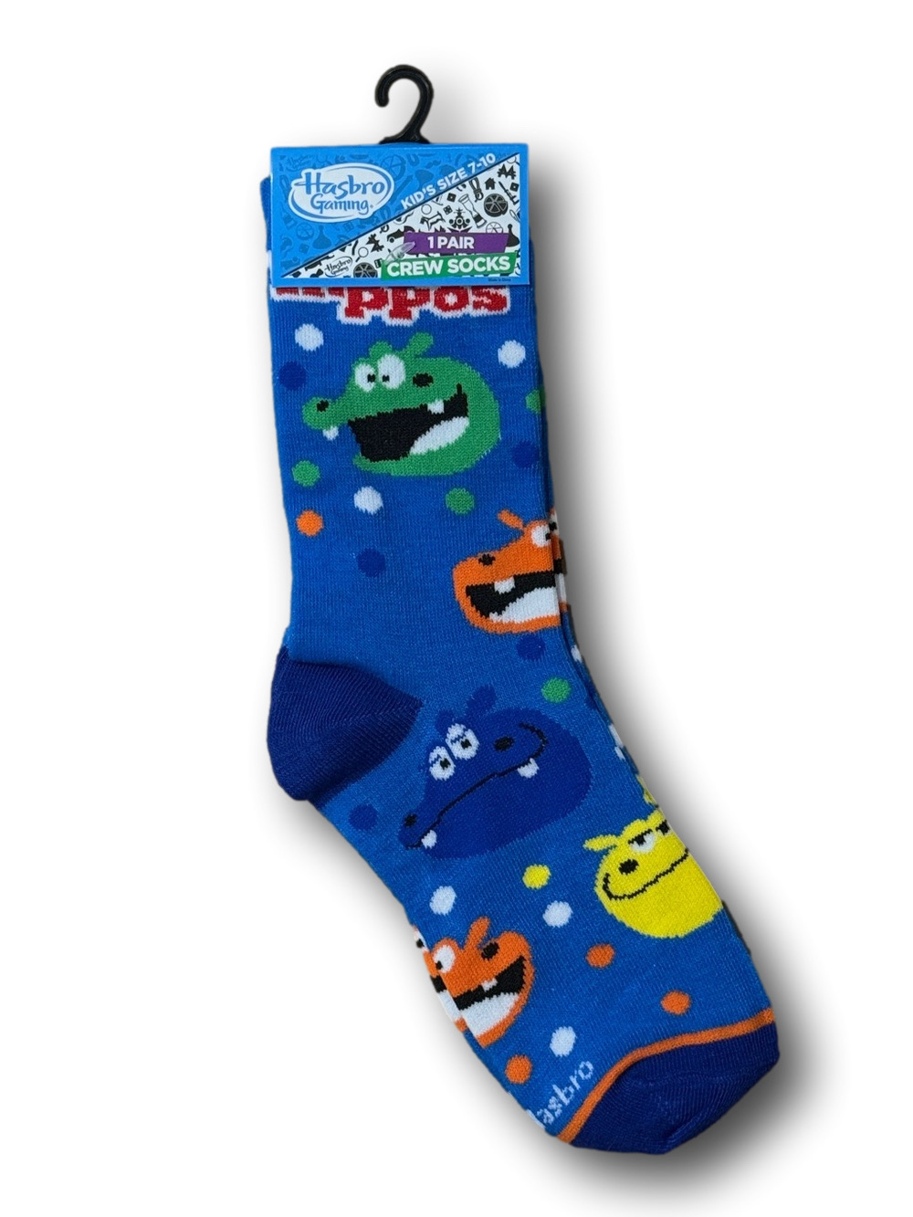 Kids Hungry Hungry Hippos Funny Novelty Crew Socks - NWT - Picture 1 of 2